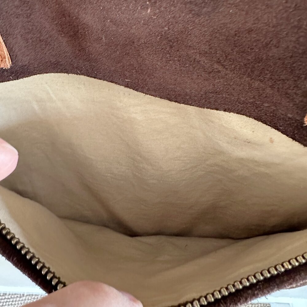 Anabaglish Eleanor Soft Chocolate Brown Suede Tote Handbag - Picture 9 of 15